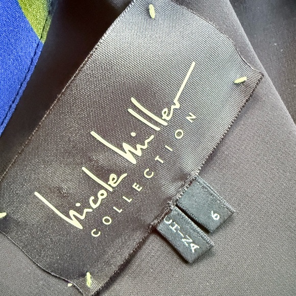 Nicole Miller Collection Silk Blend Abstract Multicolor T-Shirt Shift Dress 6 - Picture 9 of 13